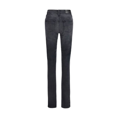 Black Cotton Skinny Jeans
