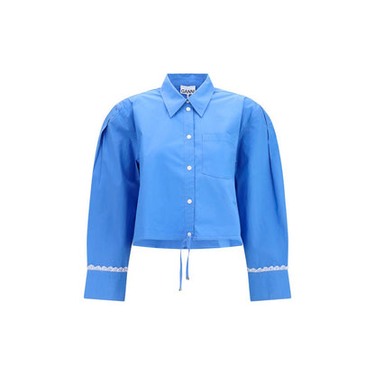 Blue Cotton Pattern Shirt