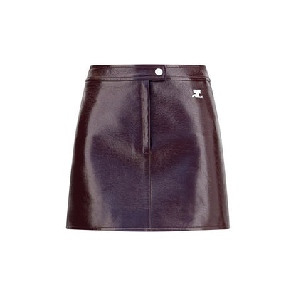Bordeaux Cotton Mini Skirt