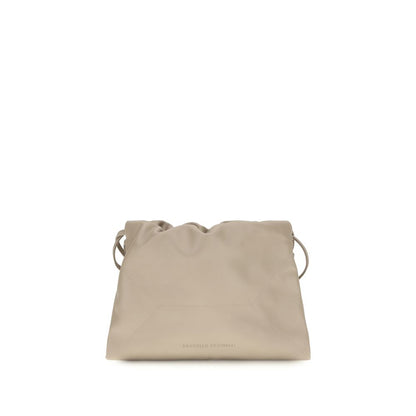 Beige Calf Leather Bos Taurus Clutch Bag