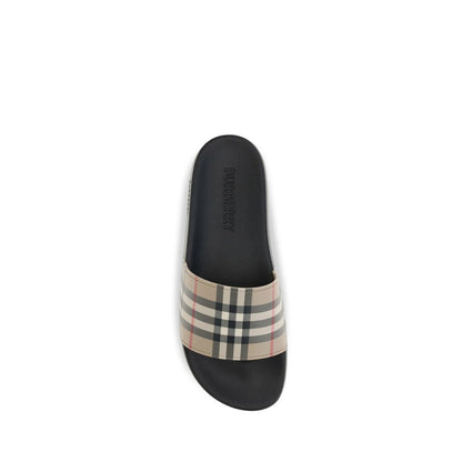 Black Rubber Slides