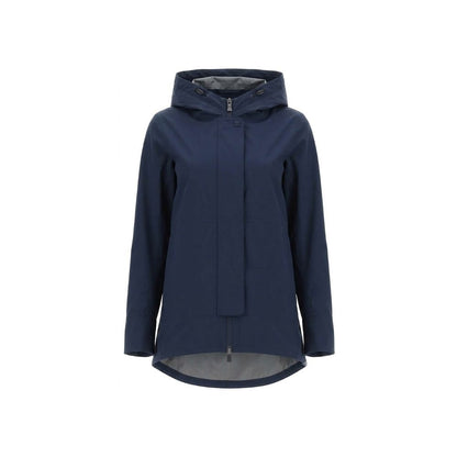 Blue Polyester Shell Jacket