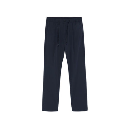 Blue Elastane Casual Pants