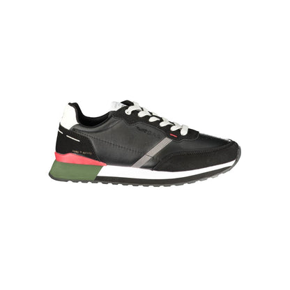 Blue Polyurethane Men Sneaker