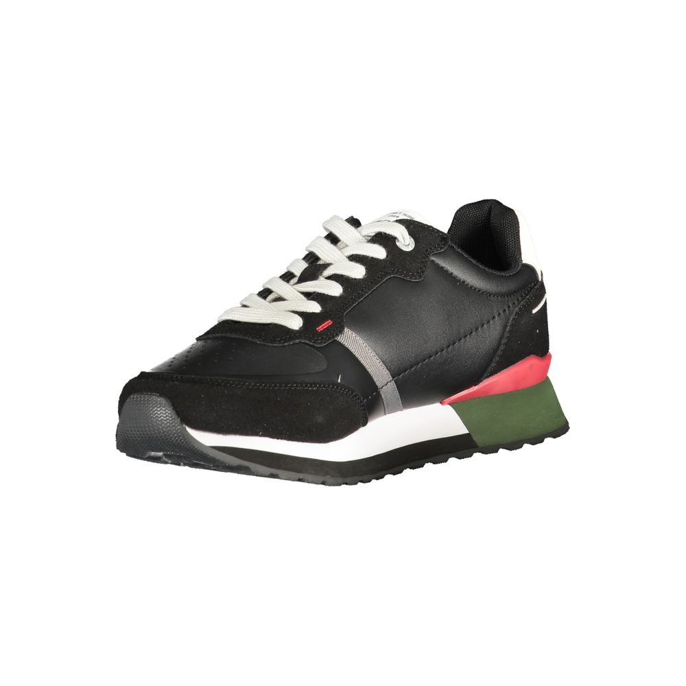 Blue Polyurethane Men Sneaker