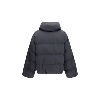 Black Viscose Full-Length Jacket