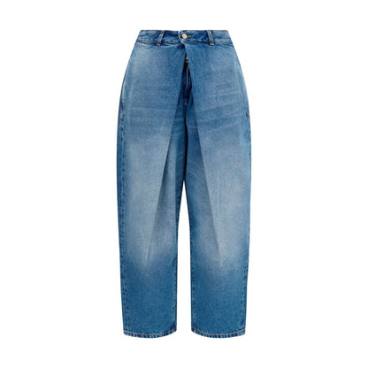 Blue Cotton Relaxed Fit Jeans
