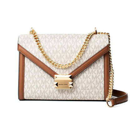 Beige Canvas Shoulder Bag
