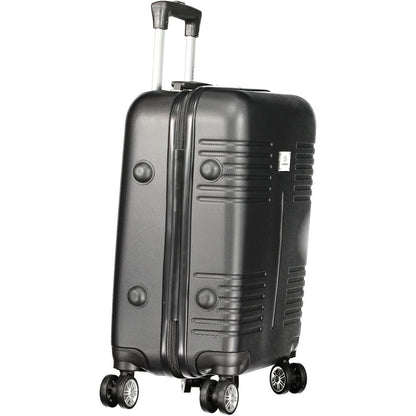 Black Polyurethane Women's Travel Bag