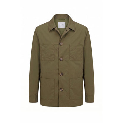 Green Nylon Men Jacket