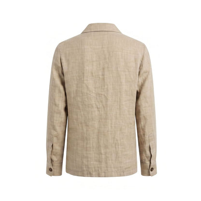 Beige Linen Men Jacket