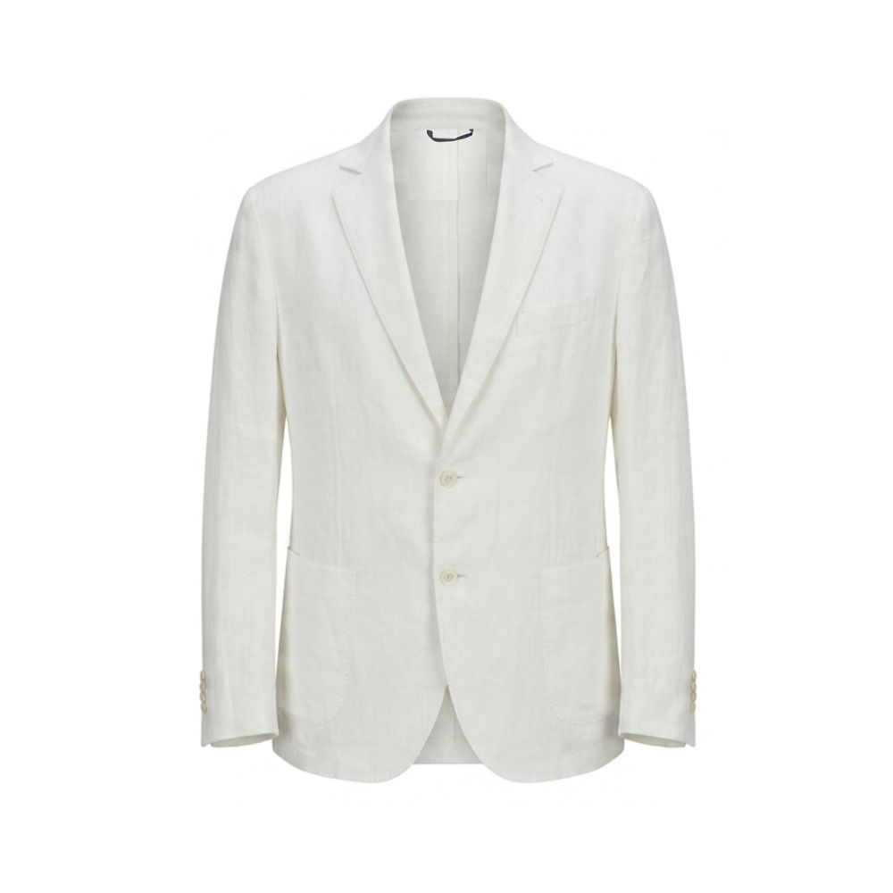 White Linen Men's Jacket