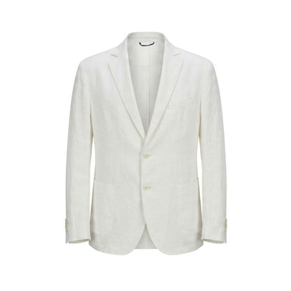 White Linen Men's Jacket