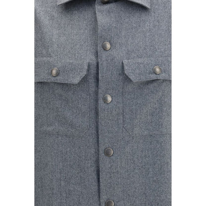 Gray Wool Oves Aries Shirt