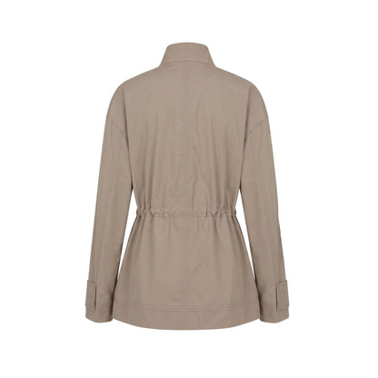 Brown Cotton Women Jacket