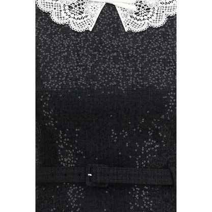 Black Polyester Casual Dress