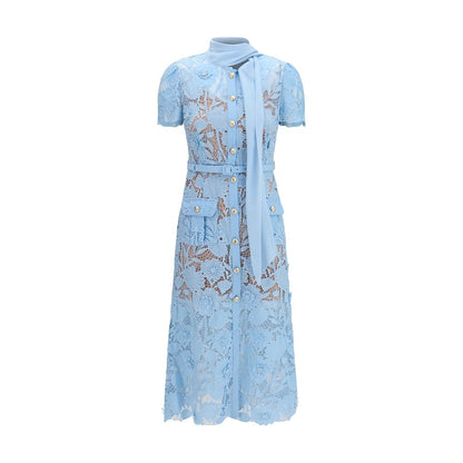 Blue Polyester Casual Dress