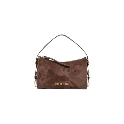 Brown Polyester Handbag