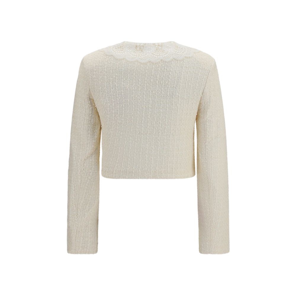 Beige Polyester Full-Length Jacket