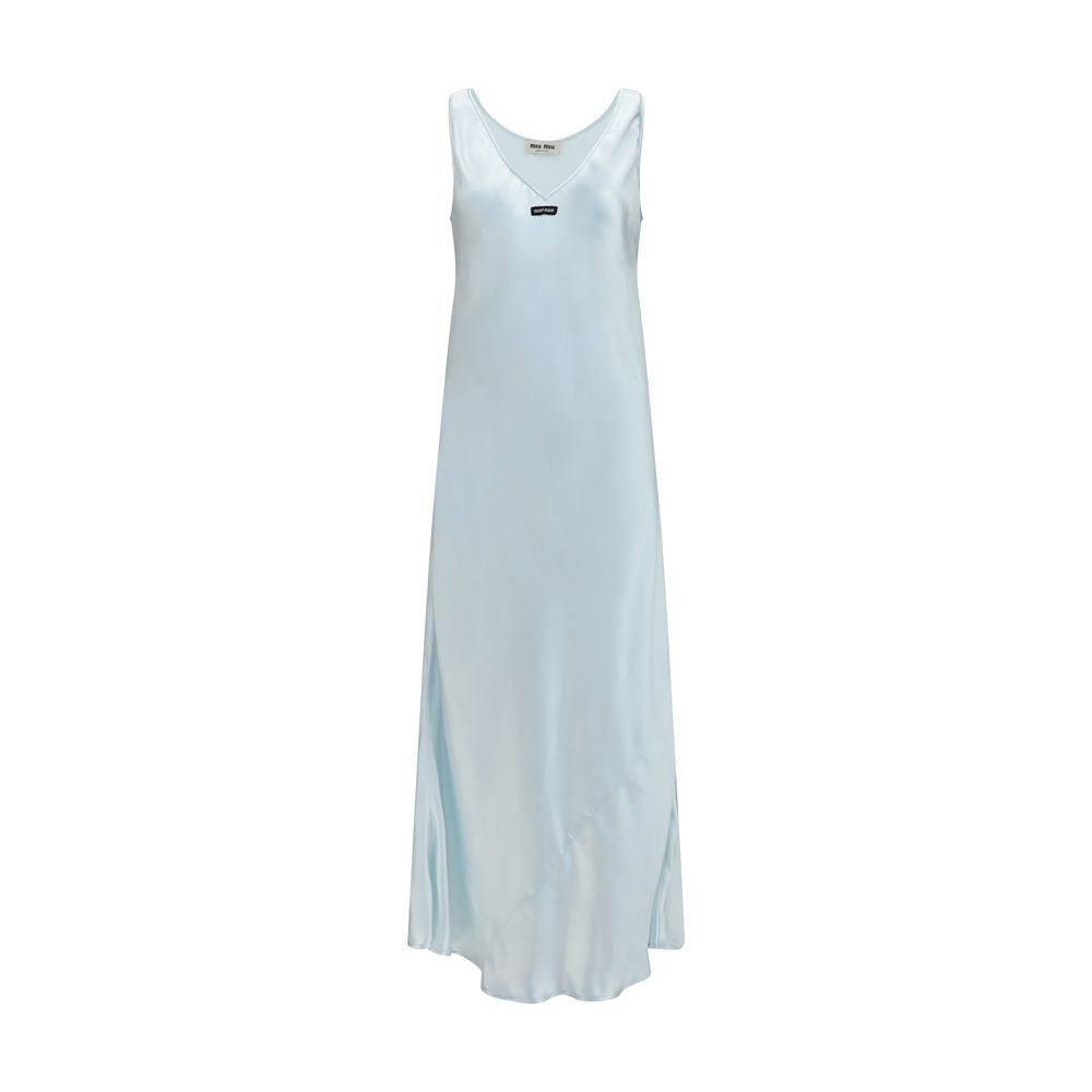 Blue Viscose Casual Dress