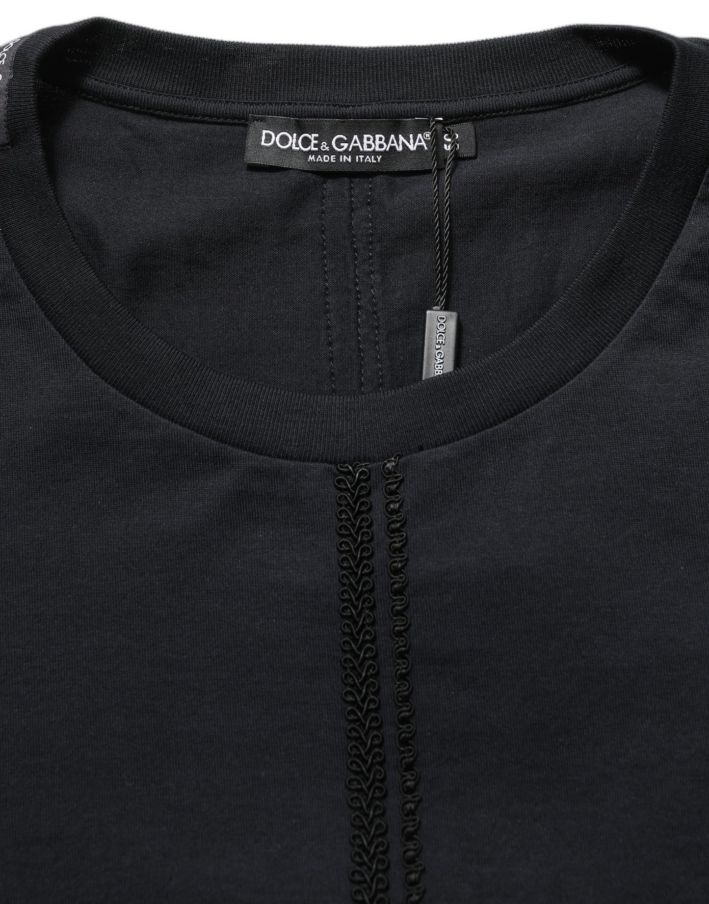 Dark Blue Cotton Round Neck Pullover Sweater