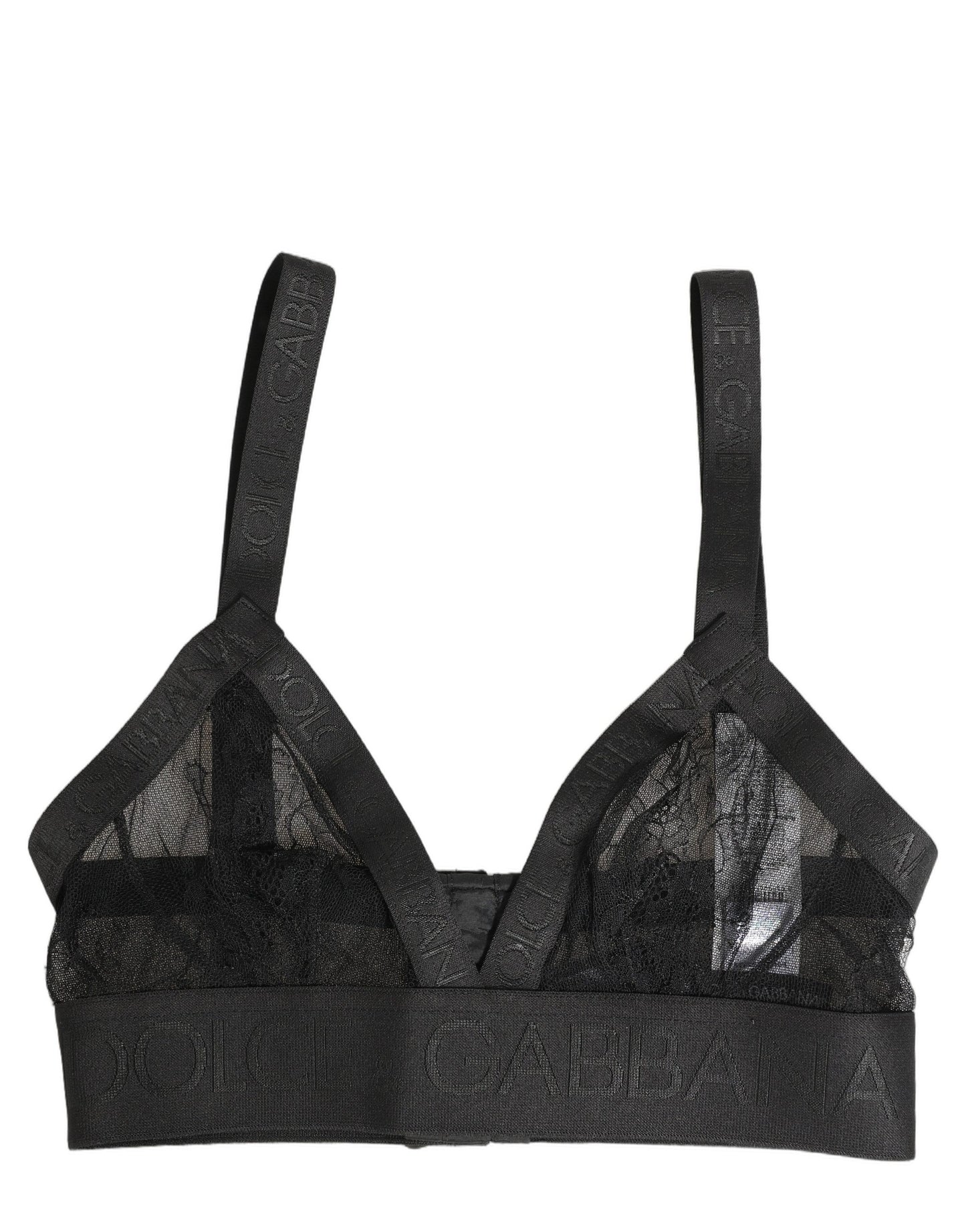 Black Logo Monogram Soft Cup Brassiere Underwear