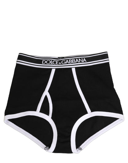 Black White Logo Waistband Coulotte Panty Underwear
