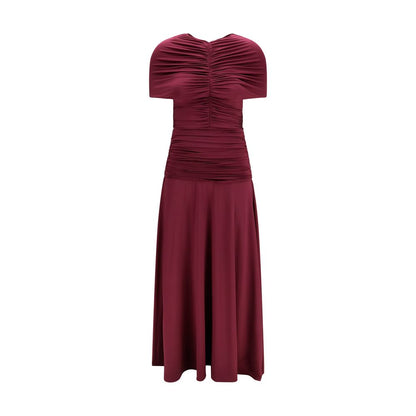 Bordeaux Viscose Casual Dress
