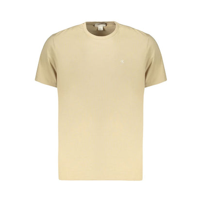 Beige Cotton Men's T-Shirt