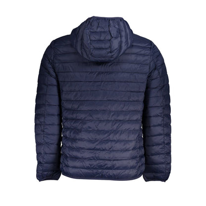 Blue Poliamide Men's Jacket