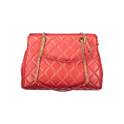 Rosso Polyurethane Women's Bag with Chain and Zip Closure