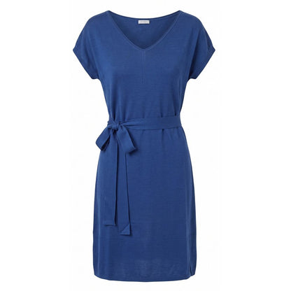 Blue Silk Women Dress