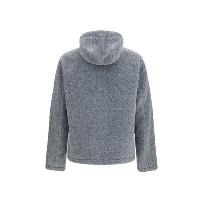Gray Polyester Full-Length Jacket