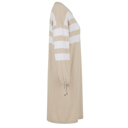 Beige Cotton Women Dress