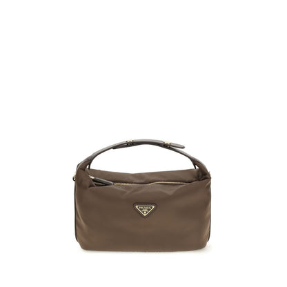 Brown Recycled Polyamide Shoulder Bag