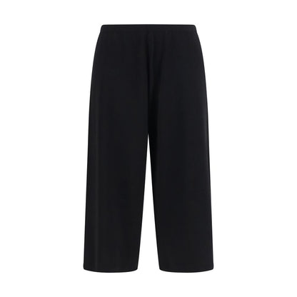 Black Cotton Casual Pants