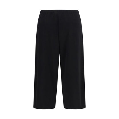 Black Cotton Casual Pants
