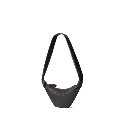 Brown Lamb Leather Shoulder Bag
