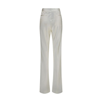 Beige Viscose Dress Pants
