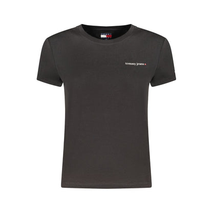 Black Cotton Womens T-Shirt