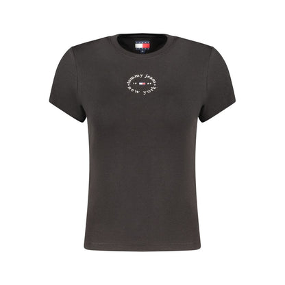 Black Cotton Women's T-Shirt