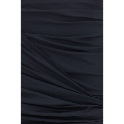 Black Polyamide Mini Skirt