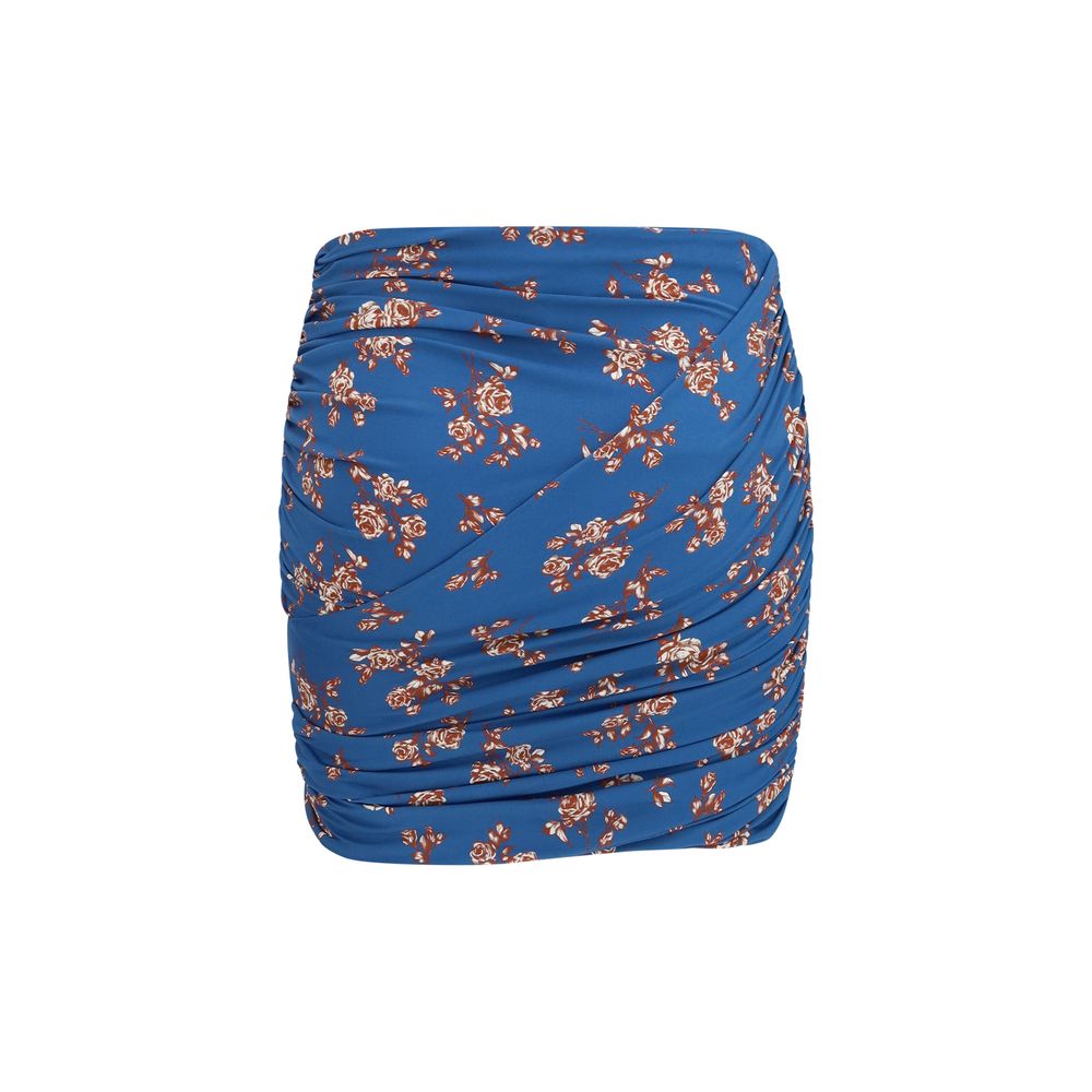Blue Polyamide Mini Skirt