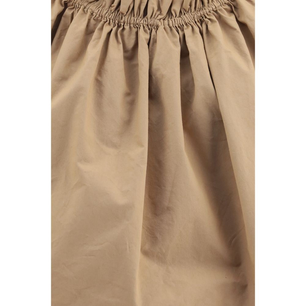 Beige Cotton Shortsleeve Shirt