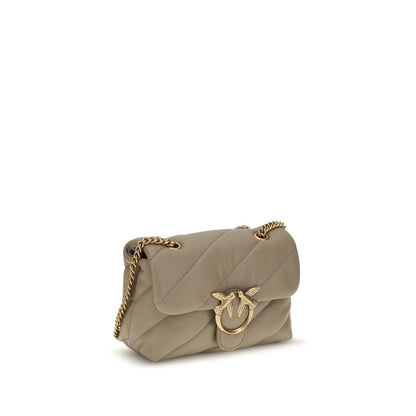 Beige Calf Leather Bos Taurus Shoulder Bag