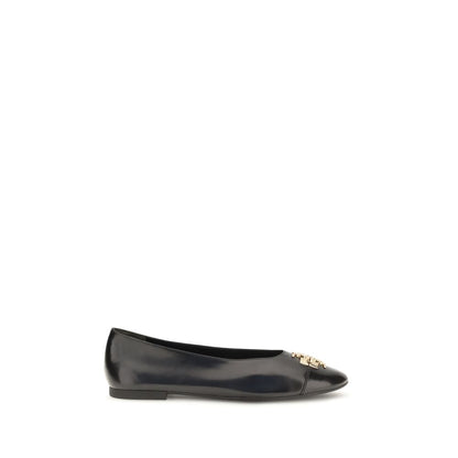 Black Calf Leather Bos Taurus Ballet Flats