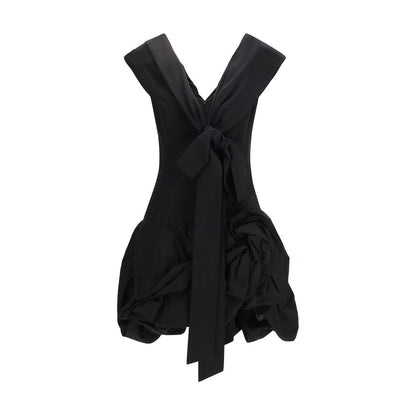 Black Cotton Cocktail Dress