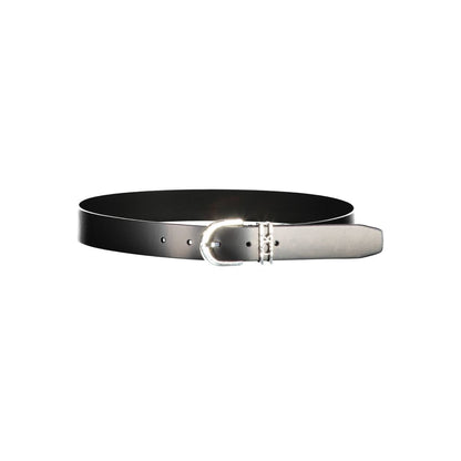 Black Leather Women's Belt