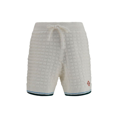 White Cotton Bermuda Shorts