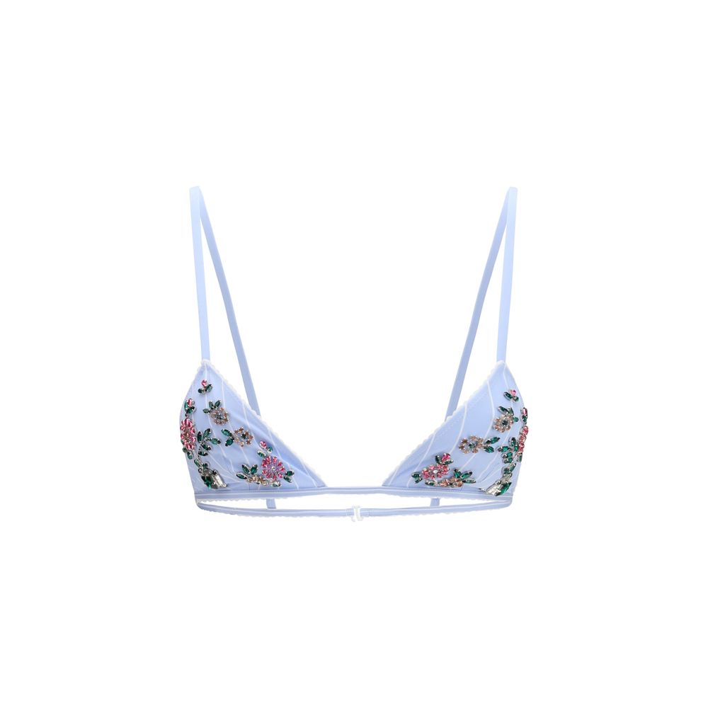 Blue Polyamide Bra